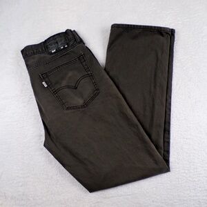 Levis 514 Jeans Mens 34x32 Charcoal Gray Straight Leg Straight Fit Denim Zip Fly